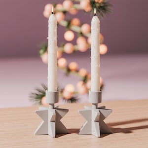 Star Candle Holder STL | Easy-to-Print 3D Model  | Christmas Table Decor | Holiday