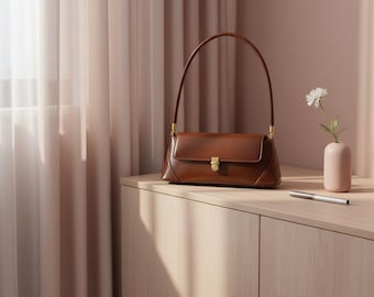 Elegant Minimalist Baguette Bag | Retro Style Crossbody Purse
