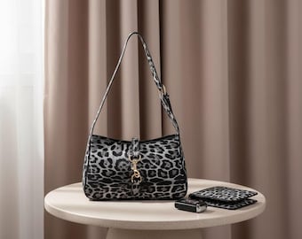 Women’s Vintage Leopard Print Shoulder Bag | Retro PU Leather Handbag