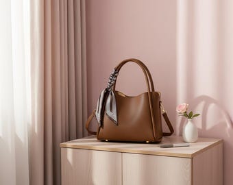 Retro PU Leather Messenger Bag, Adjustable Shoulder Strap Crossbody Purse