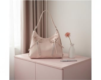 Bow Shoulder Bag, Small PU Leather Crossbody, Elegant Summer Handbag