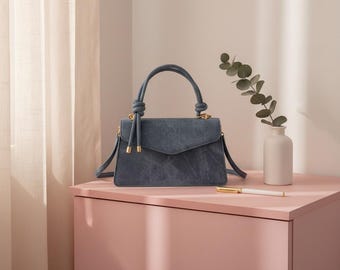 Mini Flap Crossbody Bag, Elegant PU Leather Purse, Summer Fashion