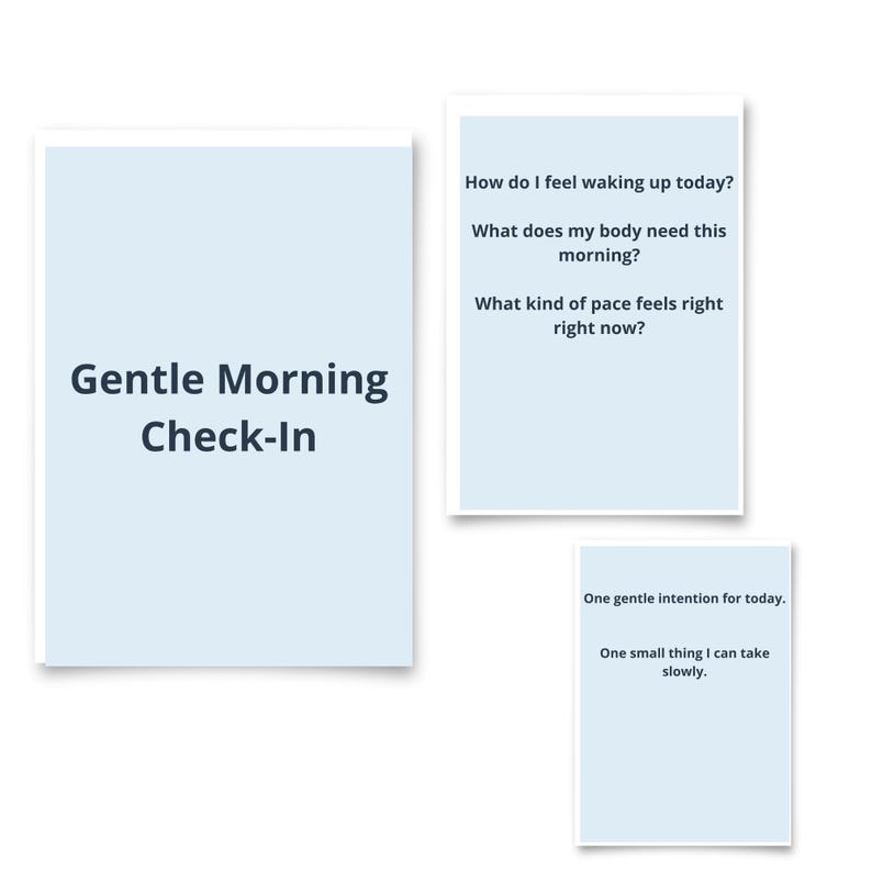 Mourning Routine Intentions Worksheet Printable Morning Check-in Worksheet – Gentle Self Care Routine ...