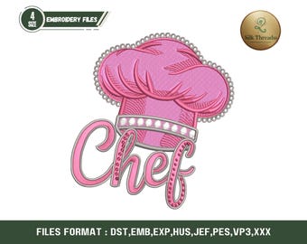 Chef Embroidery Design Set Cooking & Kitchen Machine Embroidery Patterns, Applique  Dish Towel Designs, Instant Download