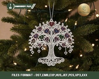 FSL Love Tree Stickdatei: Herz-Spitzenornament (Digitaler Download)