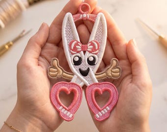 Cartoon Scissors Freestanding Lace Ornament Pattern (Digital Download)