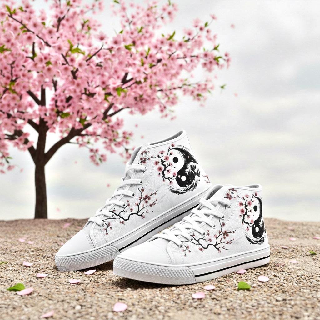 Sakura Trees Shoes - Etsy