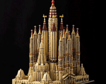Sagrada Familia byggklossar | 10328 delar arkitekturmodellbyggsats, gotiska torndisplay