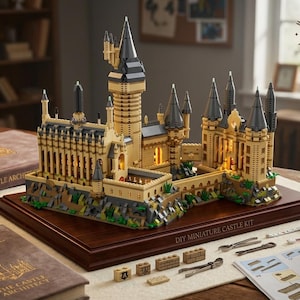 Kit de construcción del Castillo Mágico, modelo arquitectónico detallado, juguete de colección para fans de las películas.