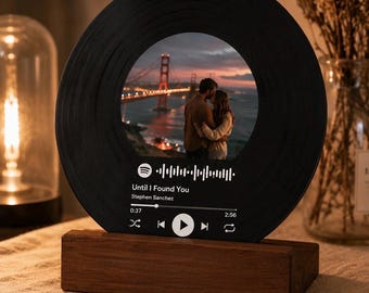 Personlig fotolåtplakett, personlig vinylskiva med musikpresent