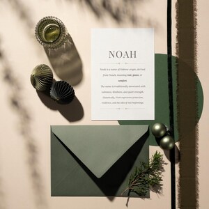 Noah Name Meaning Wall Art, Nursery Decor, Baby Poster, Babyshower Gift, Birthday Gift image 3