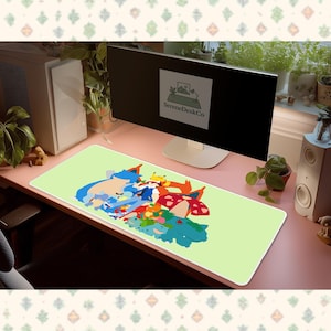 Pokemon Starter Evolution Mouse Pad Kanto Desk Mat Pikachu Charizard Blastoise Venusaur Anime Gaming Mousepad