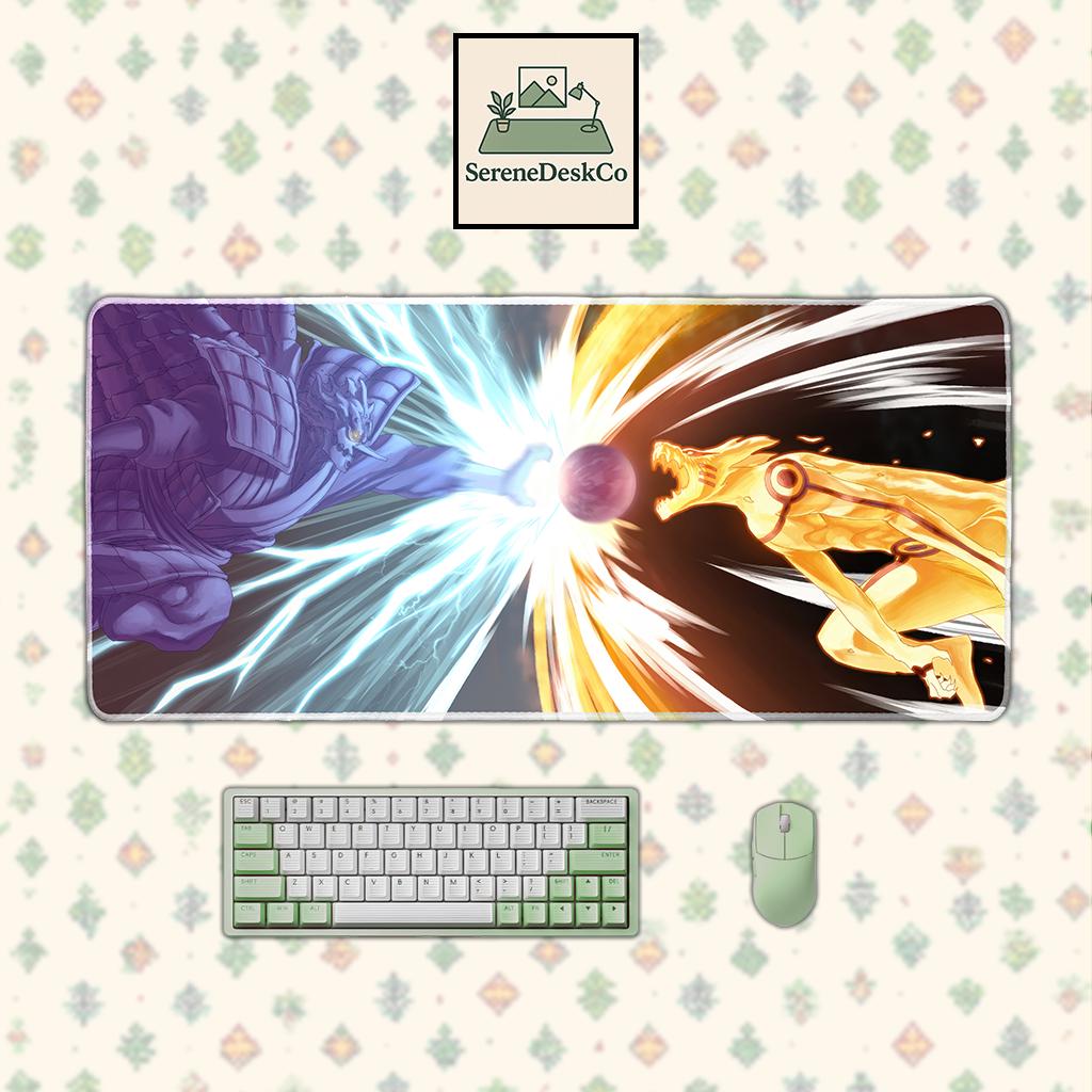 Naruto Six Paths Vs Sasuke Mouse Pad Anime Desk Mat Final Clash Gaming ...