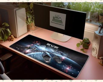 EVE Online Mousepad XL Schreibtischunterlage Sci Fi Raumschiff Gaming Schreibtischunterlage Großes Mousepad MMO Gamer Geschenk