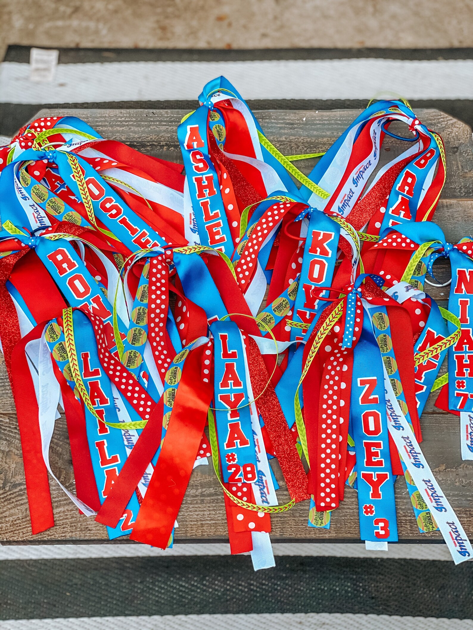 Softball Hair Ribbons Team Ribbons for Softball/soccer Teams Etsy