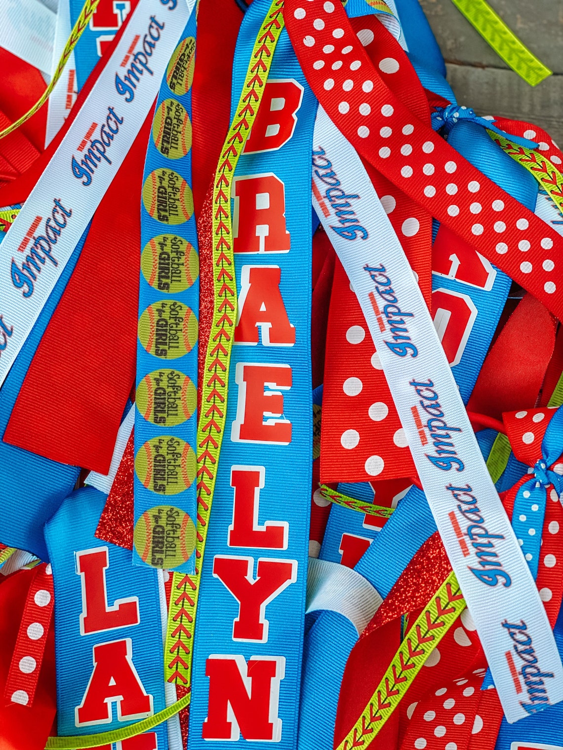 Softball Hair Ribbons Team Ribbons for Softball/soccer Teams - Etsy