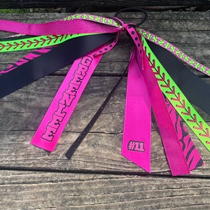 Softball Hair Ribbons Team Ribbons for Softball/Soccer Teams Girl Softball Girl Soccer image 10