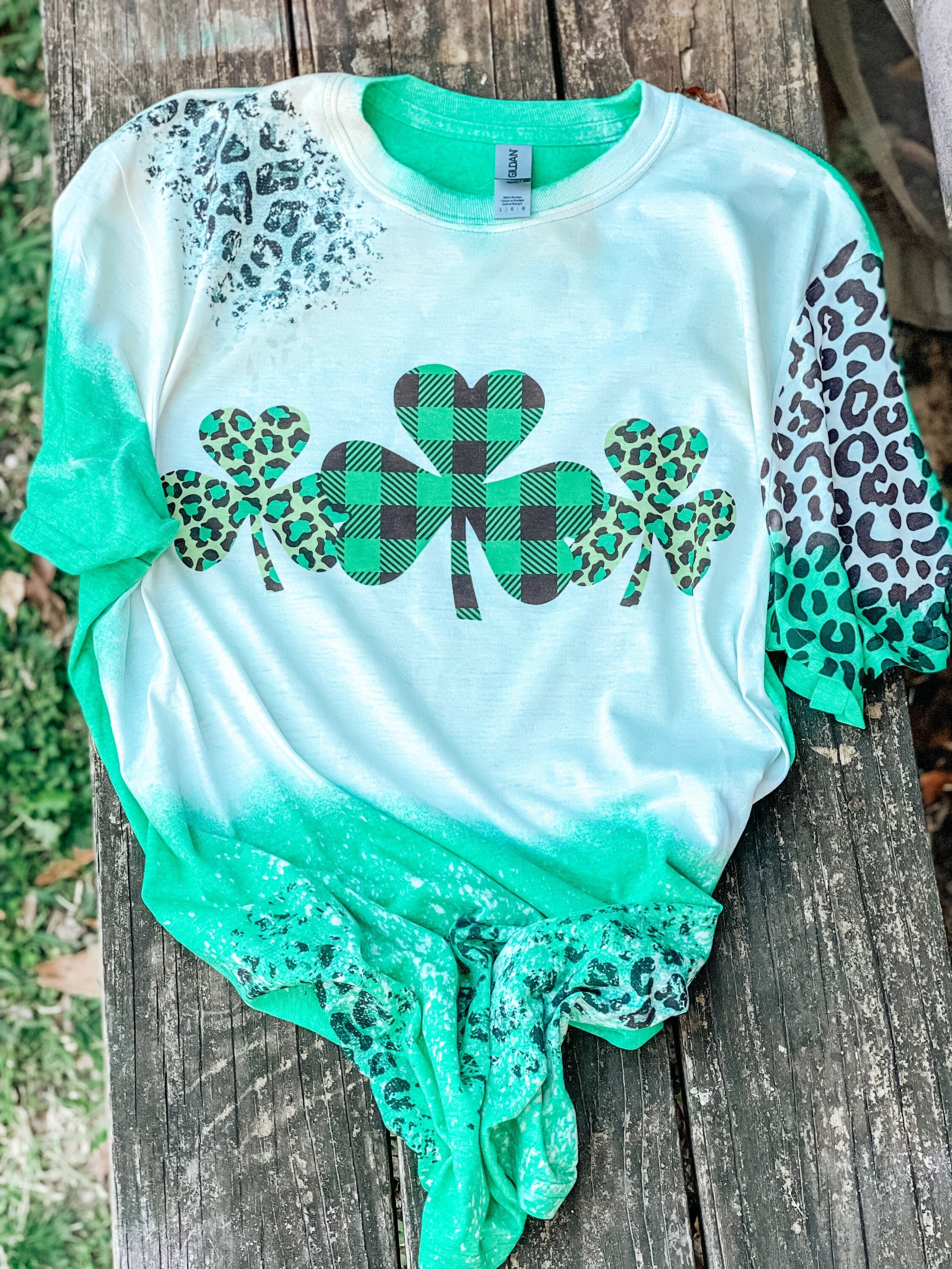 Girl’s St Patrick’s Day Bleached Top Girl’s St Patrick’s Day Bleached Top