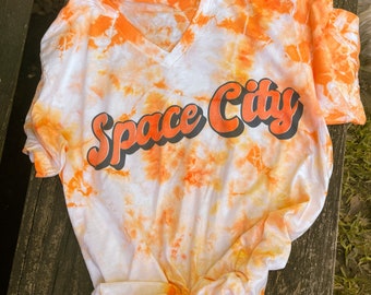 Houston Astros | Space City |GAME DAY Tshirt | Tiedied Tshirt | Baseballl Tshirt | Baselball Mom Shirt | Astrodome | Houston Tee |