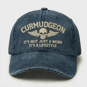 Funny Tan Trucker Hat with Blue IDGAF Text I main image 2