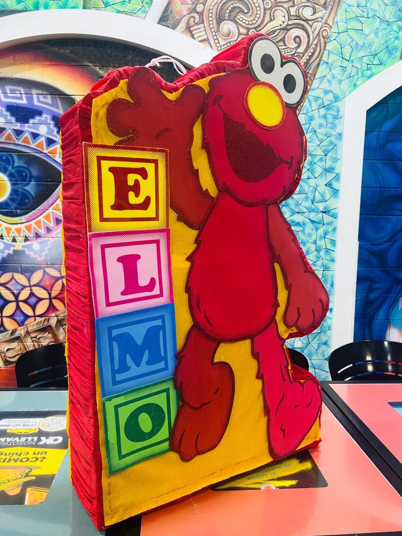 Pull String Elmo Pinata Elmo Piñata - Etsy
