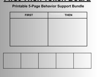 First Then Board, Token Board Bundle, Visual Schedule, ABA Printable, Autism Classroom Tools, Behavior Chart, Special Education PDF