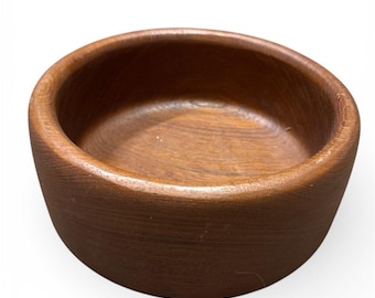 Cuenco vintage de madera de teca – Teca genuina Goodwood – Tailandia – Redondo de 25 cm