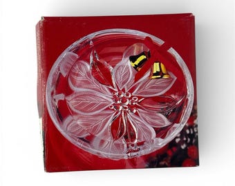 Savoir Vivre Ramo festivo Plato redondo de cristal para dulces Floral