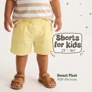Patrón de costura para pantalones cortos infantiles Patrón para pantalones cortos para niños Patrón para pantalones cortos para adolescentes Patrón para pantalones cortos para niños de 2 a 16 años (Descarga en PDF)