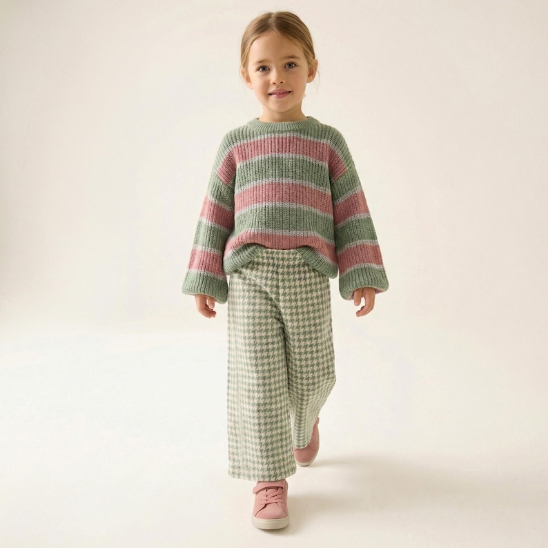 Cotton Pants Pattern For girls - Kid's Pants With Pockets Sewing Pattern For Woven Fabrics, PDF Patterns For Children, simple pants pattern for kids, linen pants pattern for children, children's pants pattern for girls, trousers pants pattern for kids, pajama pants pattern, elastic waistband pants pattern, wide leg pants pattern for kids, pdf sewing patterns for kids, kid's pants pattern, toddler pants pattern, sewing pattern for toddlers, baby boy pants pattern