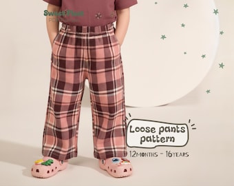 Patron de couture de pantalons pour tout-petits, patron de pantalons de survêtement pour enfants, patrons PDF pour bébé