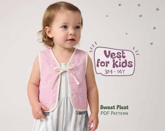 Kids Vest Pattern For Toddlers Summer Top Sewing Pattern For Children PDF Sewing Pattern For Teens