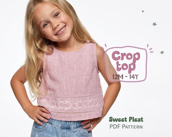 Simple Top Sewing Pattern For Girls Linen Top Pattern For Kids Tank Top Pattern For Toddlers