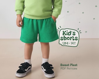 Kid' Shorts Pattern For Children, Toddler Shorts PDF Sewing Pattern For Babies