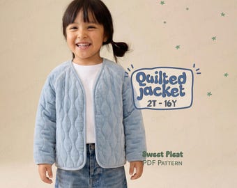Kids Cardigan Sewing Pattern, Childrens Coat Pattern, Baby Jacket PDF Patterns