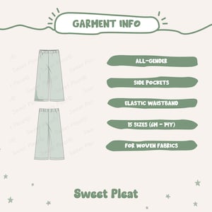 Cotton Pants Pattern For girls - Kid's Pants With Pockets Sewing Pattern For Woven Fabrics, PDF Patterns For Children, simple pants pattern for kids, linen pants pattern for children, children's pants pattern for girls, trousers pants pattern for kids, pajama pants pattern, elastic waistband pants pattern, wide leg pants pattern for kids, pdf sewing patterns for kids, kid's pants pattern, toddler pants pattern, sewing pattern for toddlers, baby boy pants pattern