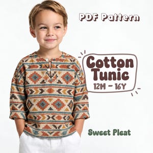 Cotton Top Sewing Pattern For Kids Regalia Shirt Pattern Boys