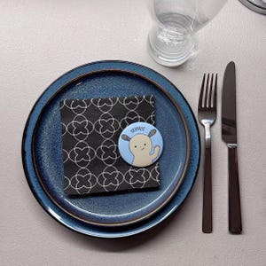 Personalized Clip for gifts, napkins, greeting cards, paper note collections etc 59mm – Add Your Text Inside