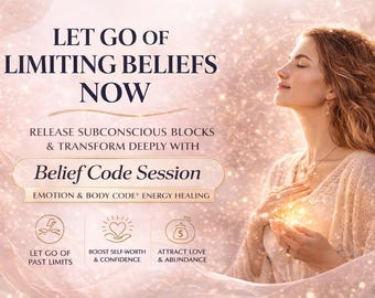 Sessione di Belief Code / Rimozione di credenze limitanti e blocchi subconsci / Guarigione energetica con il codice delle emozioni e del corpo