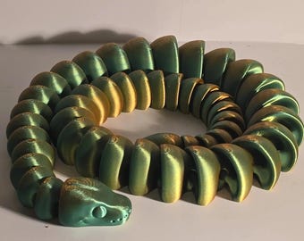 Python Snake Articulated 3D Printed Segmented Snake | Flexible Fidget Toy Novelty Gift