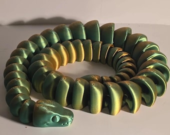 3D Printed Segmented Snake | Flexible Fidget Toy Novelty Gift