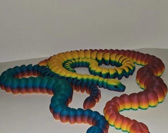 Realistic 3D Printed Ball Python Snake | Articulated Reptile Novelty Gift