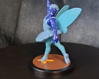 Blue Deltarune Figurine with Wings, Hand Painted 3D Printed Collectible, Fan Art Statue