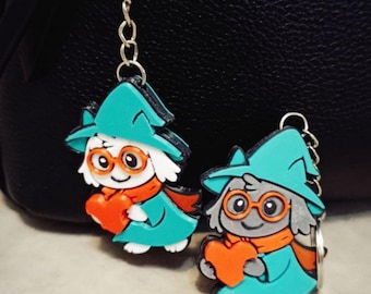 Ralsei Heart Keychain – Deltarune Fan Gift, 3D Printed Double Sided Charm, Valentine Backpack Keyring
