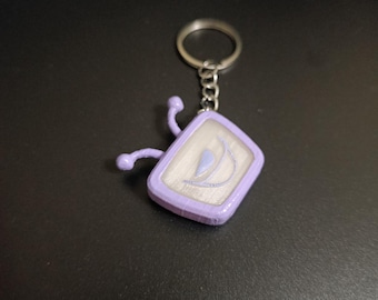 Tenna Deltarune TV Time Keychain, Glow in the Dark Deltarune Fan Art Charm