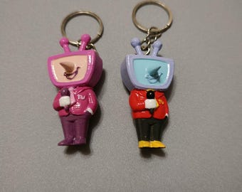 Deltarune Tenna Keychain, TV Head Character Charm, Cute Gamer Gift, Handmade 3D Printed Keyring, Fan Art Collectible