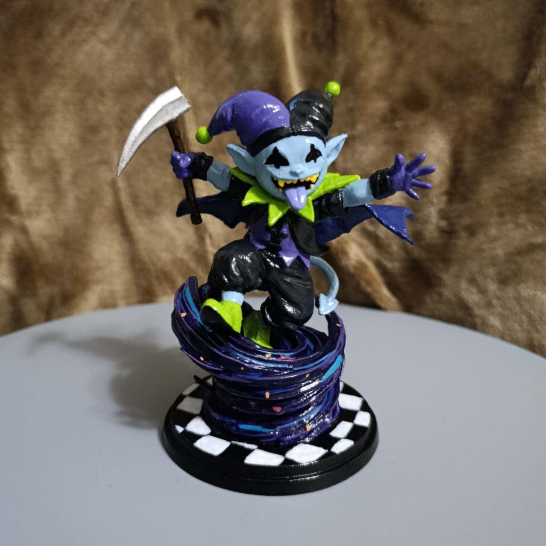 Jevil Figure Deltarune | Hand Painted Collectible | Chaos Jester ...