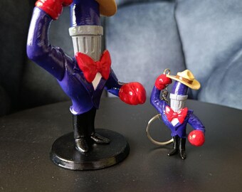 Deltarune Jongler Mike Figure / Keychain, Handmade 3D Printed Collectible