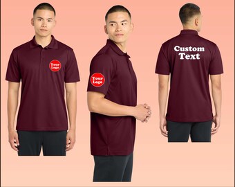Sport-Tek Micropique Sport-Wick Polo- Polo-Custom Logo-Custom Text