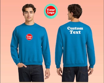Gildan Sweatshirt Custom Text- Personalized Sweatshirt-Graphic Print, Text, Logo or Photo